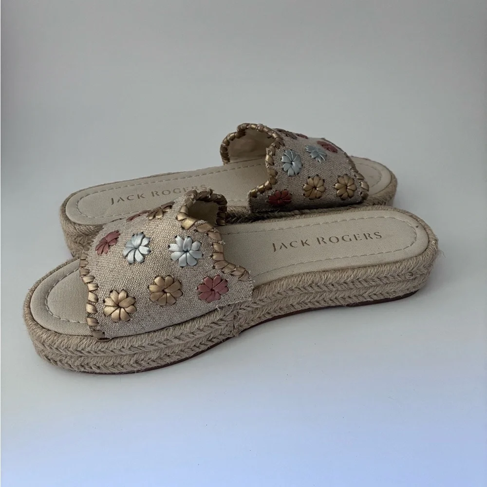 Jack Rogers Women's Espadrilles with Floral Accents (7M) NWT!